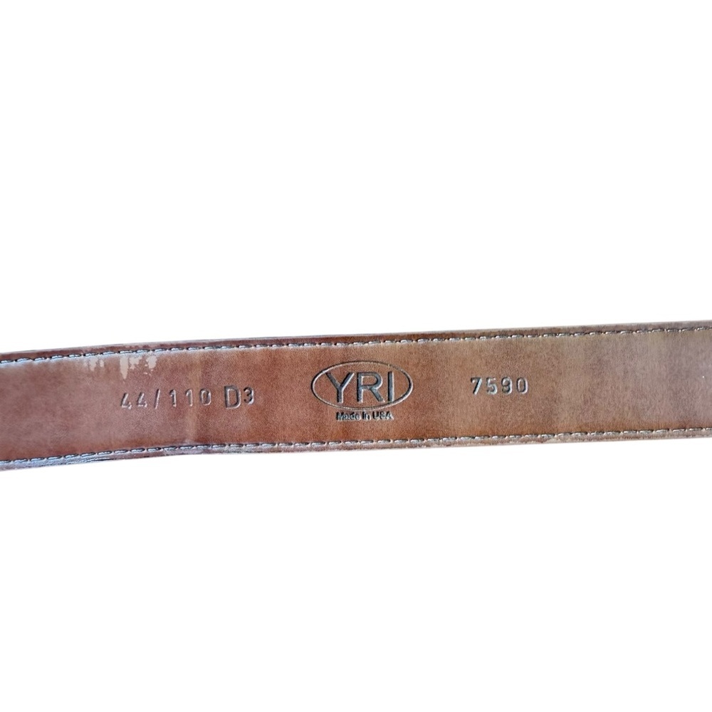 PGA of America Black Croc-Embossed Leather Belt  YRI USA  Size 44/110 Western - Picture 4 of 6